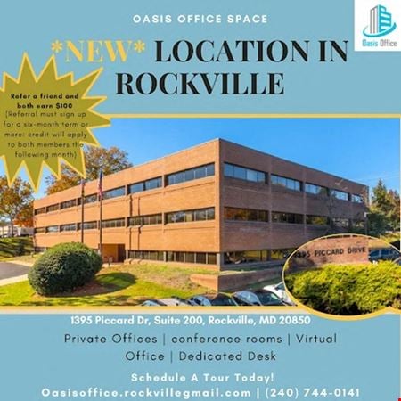 Preview this Oasis Office LLC - Piccard Coworking space for Rent in Rockville